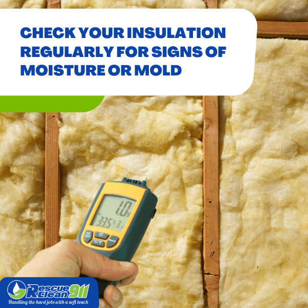 Different insulating material - Check insulation regularly