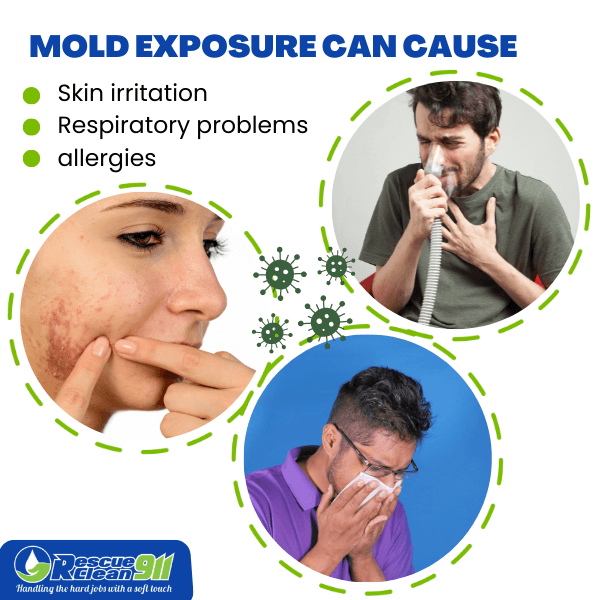 Mold on pipes can cause health problems