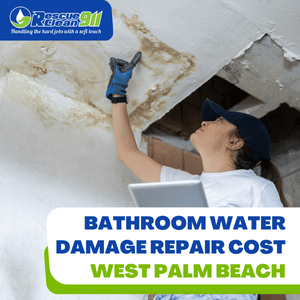 bathroom water damage repair cost west palm beach