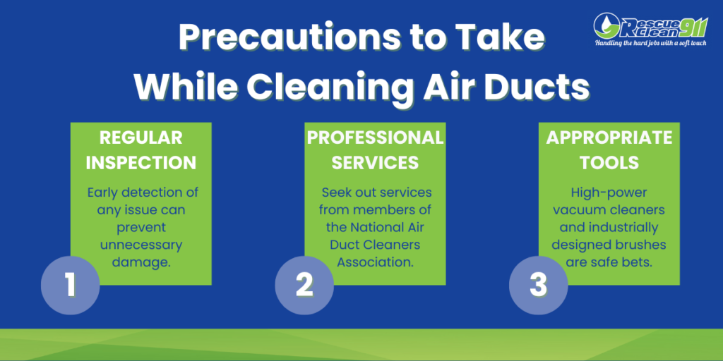 3 precautions to take while cleaning air ducts