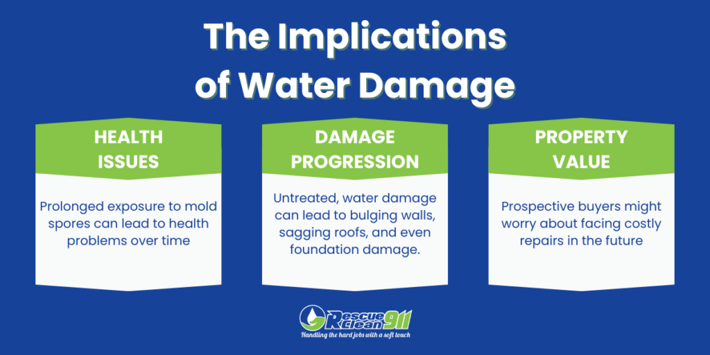 Infographic showing implications of water damage