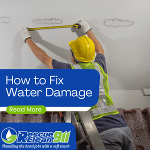 water damage in walls and ceilings