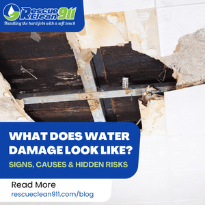 what does water damage look like