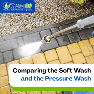 soft washing or pressure for home