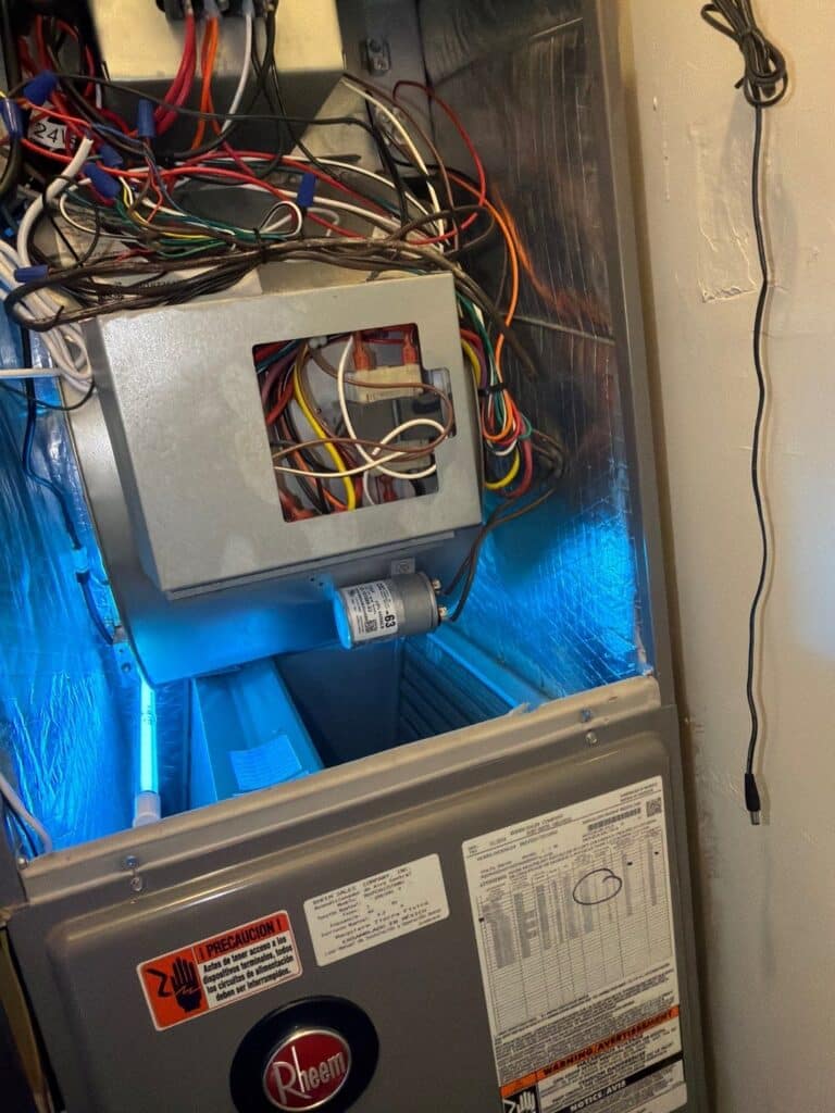Air handler cleaning at a Wellington Airbnb property