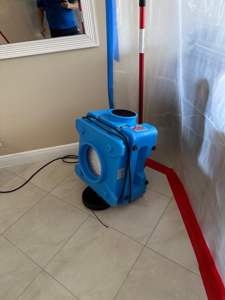 Mold remediation after a roof leak in Boynton Beach
