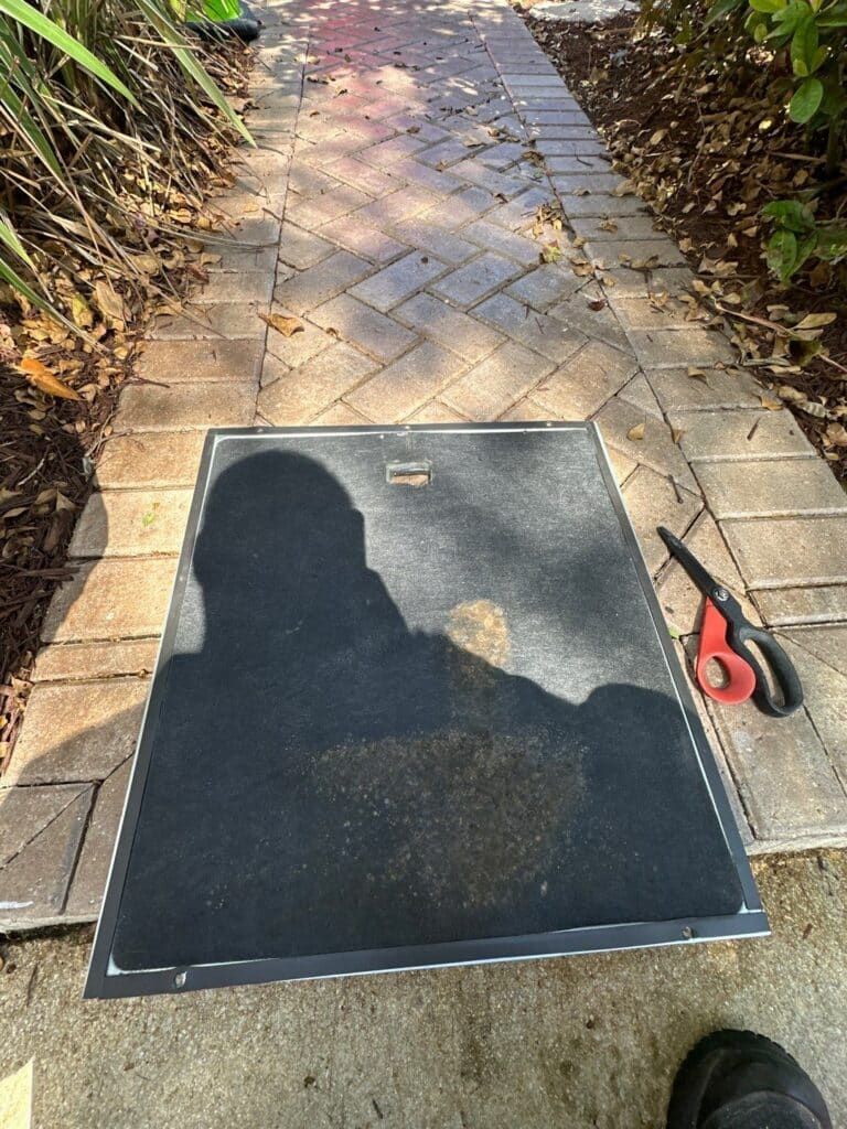 One of three HVAC systems inspected for microbial growth at a Seven Bridges home