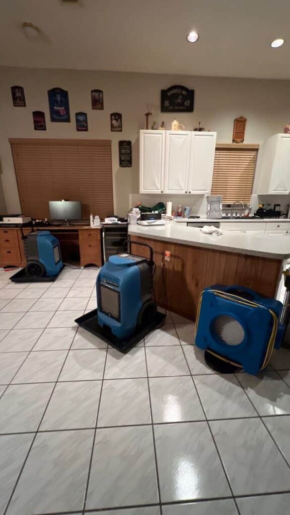 Toilet supply line flood damage in Boca Raton